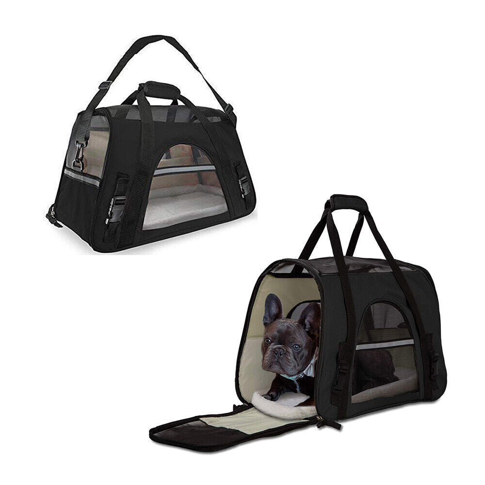 Pet Dog Cat Carrier Travel Tote Bag Comfort Case Soft Sided Airline Approved 24Hr Smart